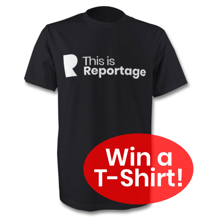 win a this is reportage t-shirt