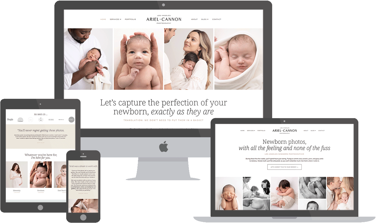 Photography website example built by ForegroundWeb