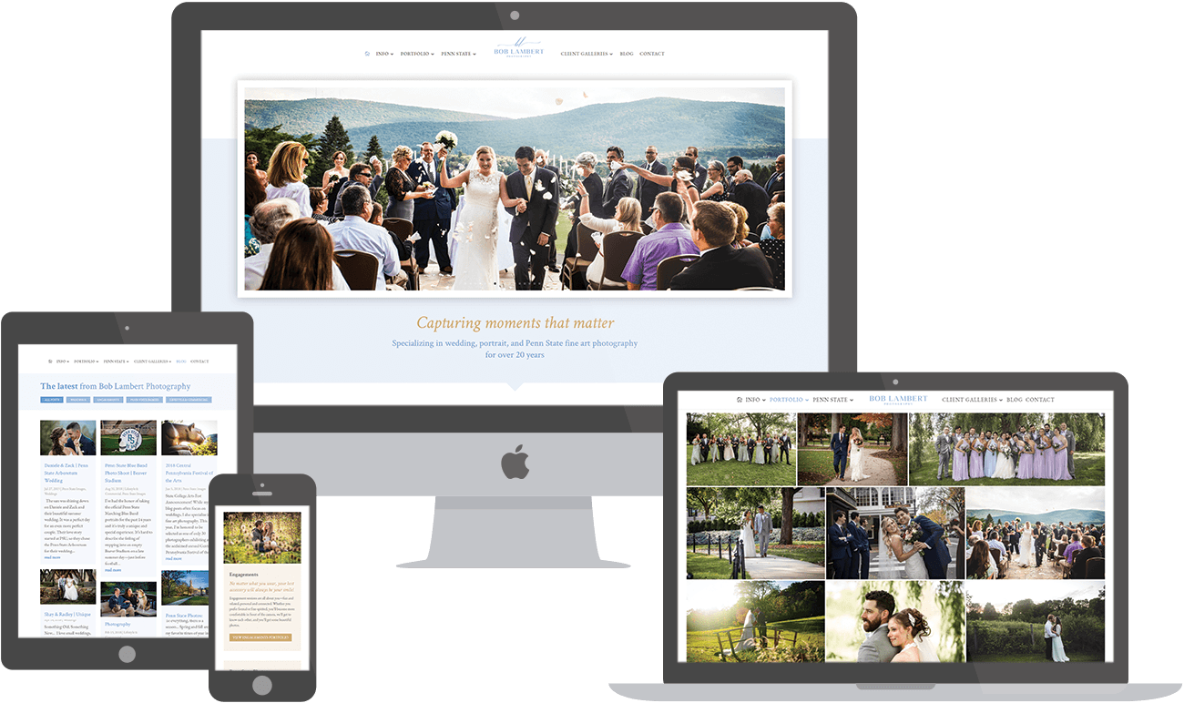 Photography website example built by ForegroundWeb